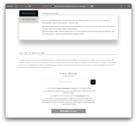 Screenshot Webseite Secret Adventures
