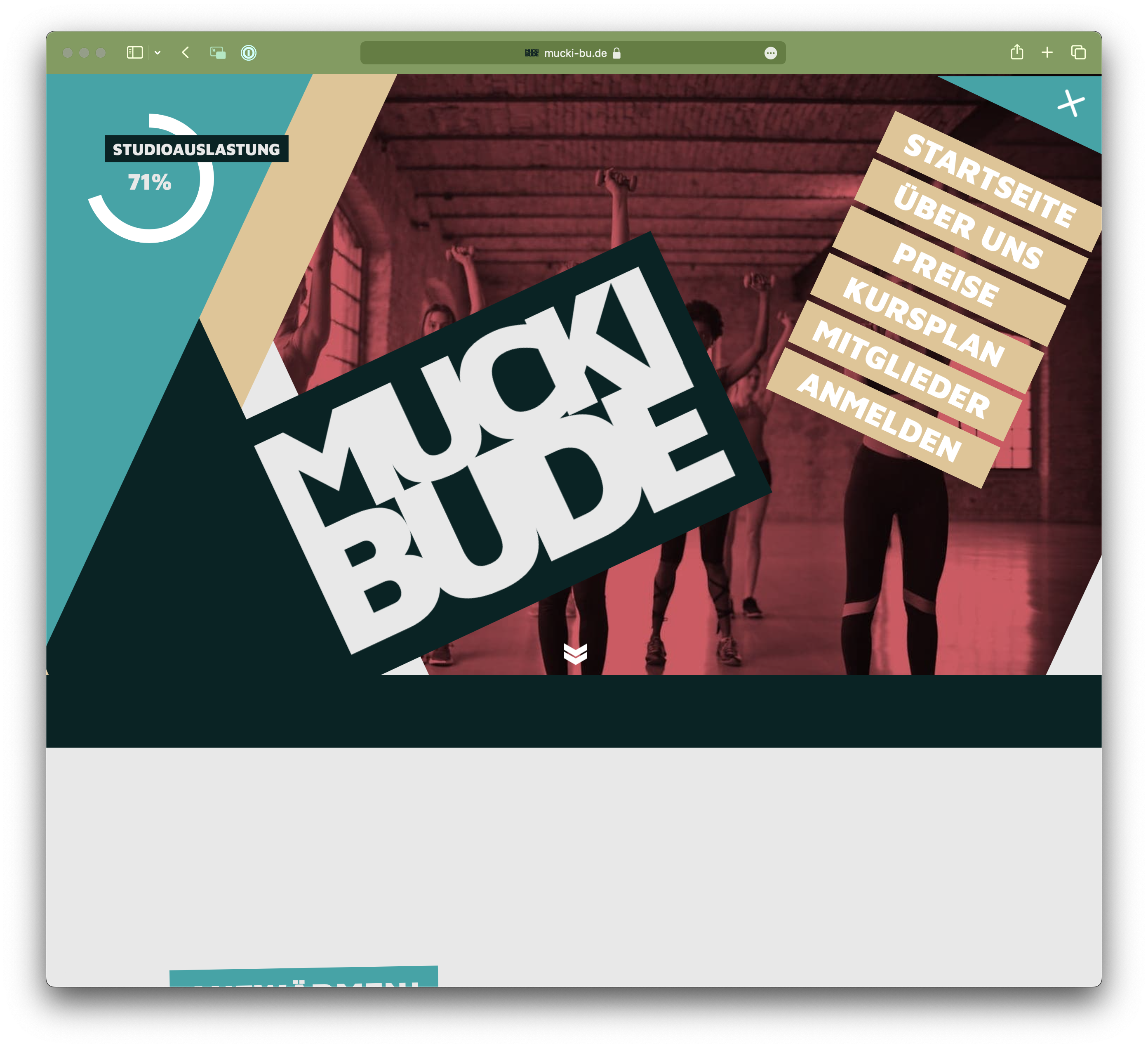 Screenshot Webseite MuckiBude