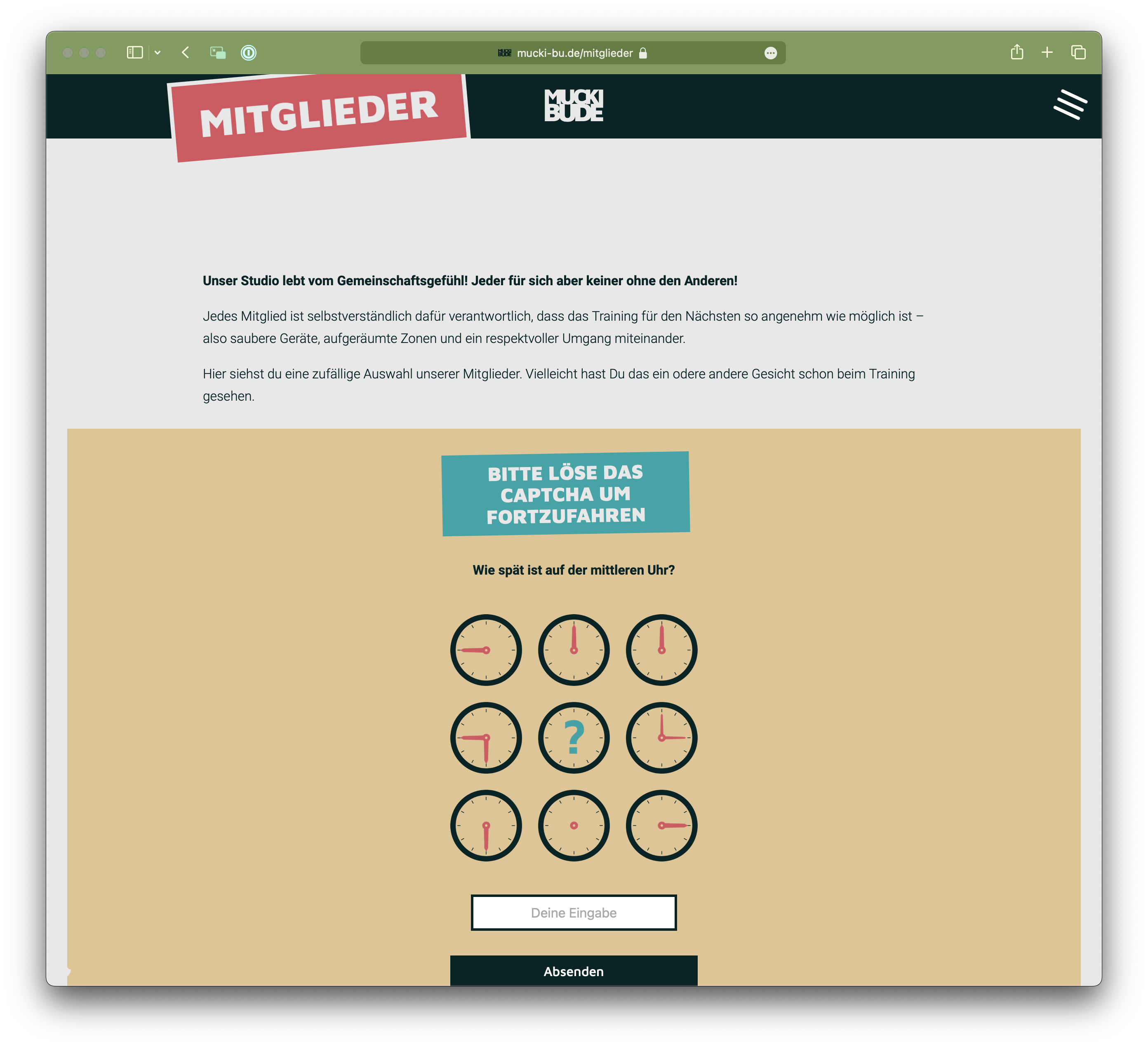 Screenshot Webseite MuckiBude