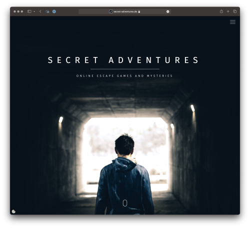 Screenshot Secret Adventures Webseite
